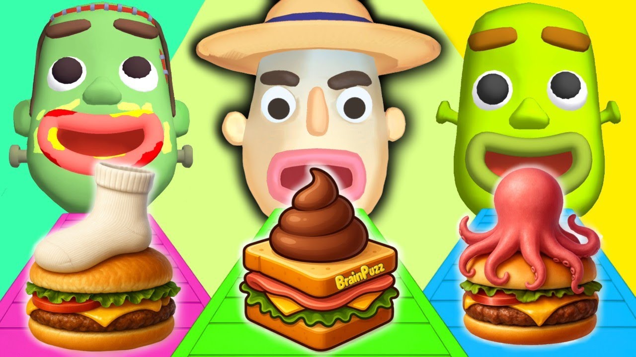 Sandwich Runner VS Burger Master VS Sandwich Pile Ingredients 🧦 Satisfying Level Up Gameplay 