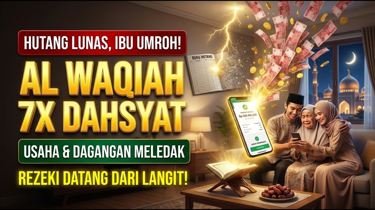 Surah Al Waqiah 7x Pelancar Usaha Pembuka Rezeki Bebas Hutang Puasa