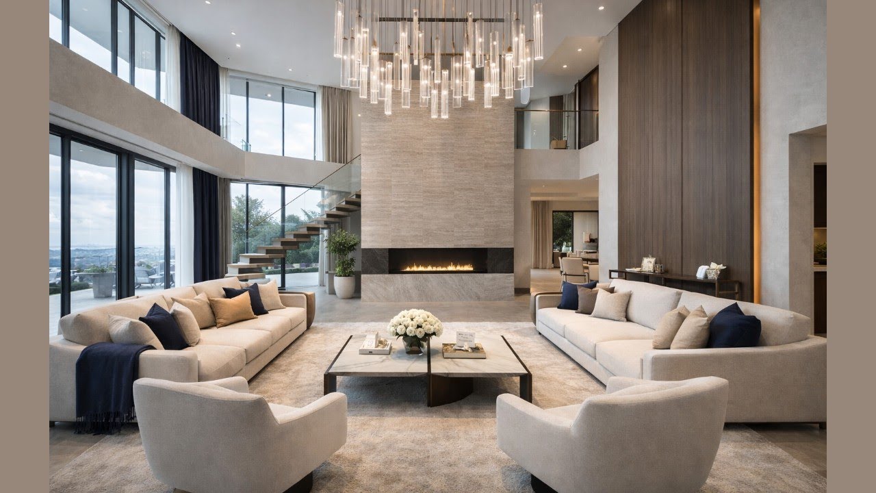 Luxury Living Room Design | Modern Home Interior & High End Style