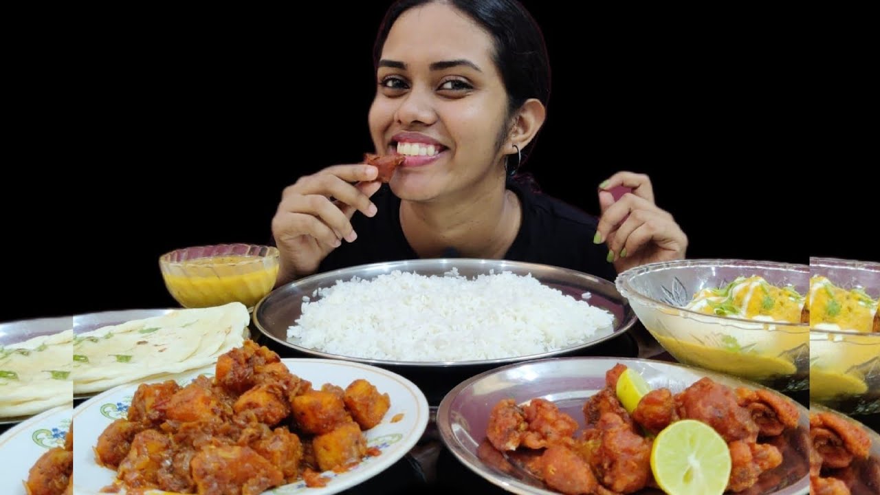 MALAI KOFTA 🥘 SPICY PANEER MASALA🔥GARLIC BUTTER NAAN , CAULIFLOWER BHAJI, NORTH INDIAN DISH MUKBANG