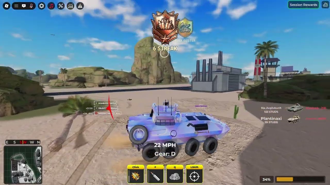 Destroying War Tycoon server with the LAV-25