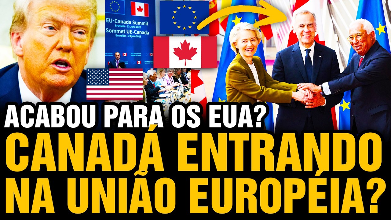 CANAD&Aacute; ABANDONA TRUMP! Entra na UE e Ganha 150B EUROS Contra os EUA AGORA! 😱 🇨🇦 🇺🇸 🇪🇺
