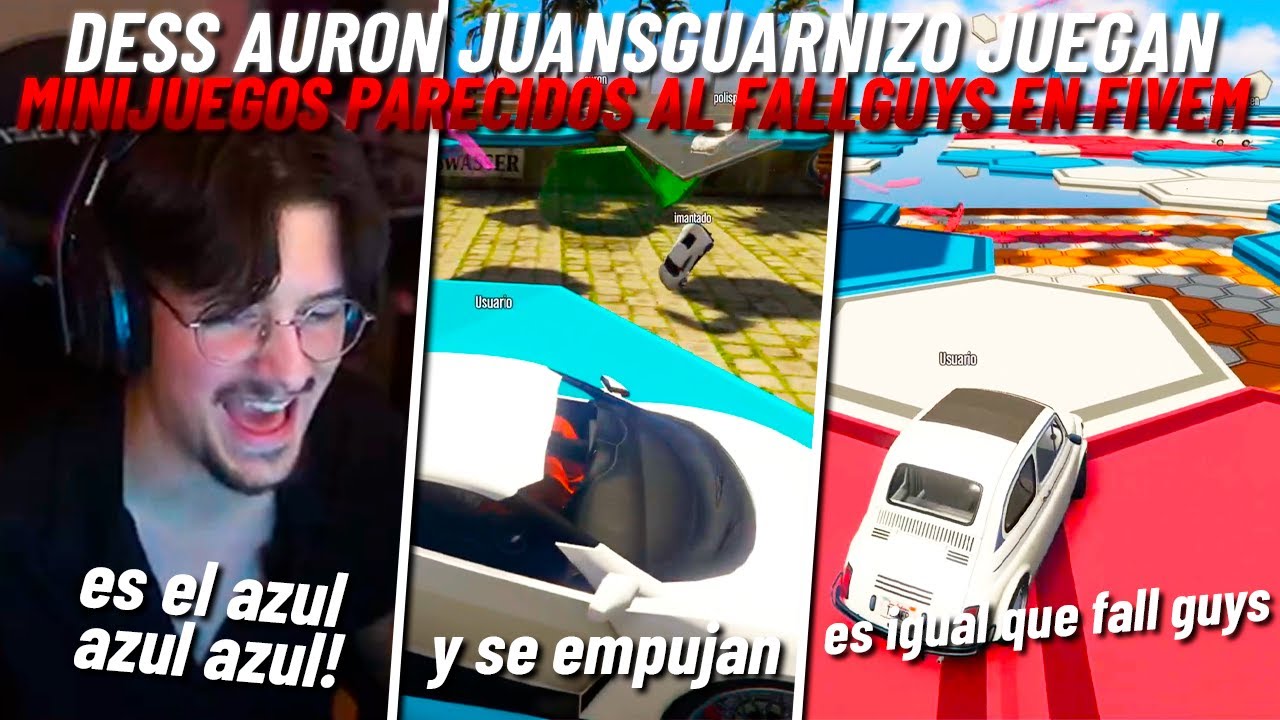 DESS AURON JUANSGUARNIZO Y AMIGOS JUEGAN MINIJUEGOS PARECIDOS AL FALLGUYS EN GTA😂