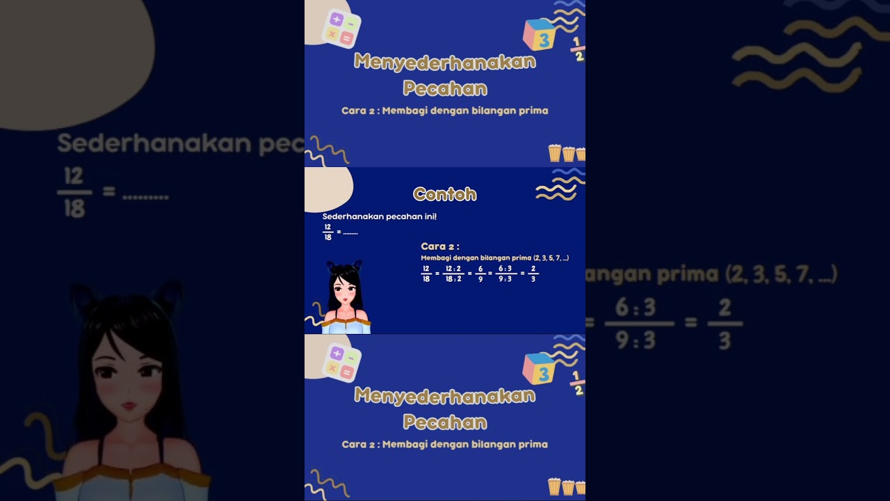 Menyederhanakan pecahan dengan bilangan prima 🔥 