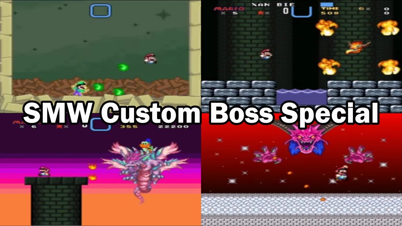 SMW - Custom Boss Rush Summer Special Part 1 (Fire Theme Bosses)