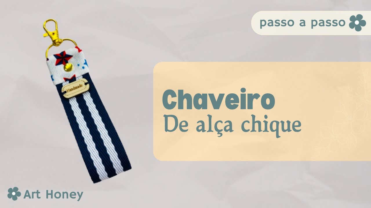 CHAVEIRO bem fácil! Feito de alça de bolsa.
