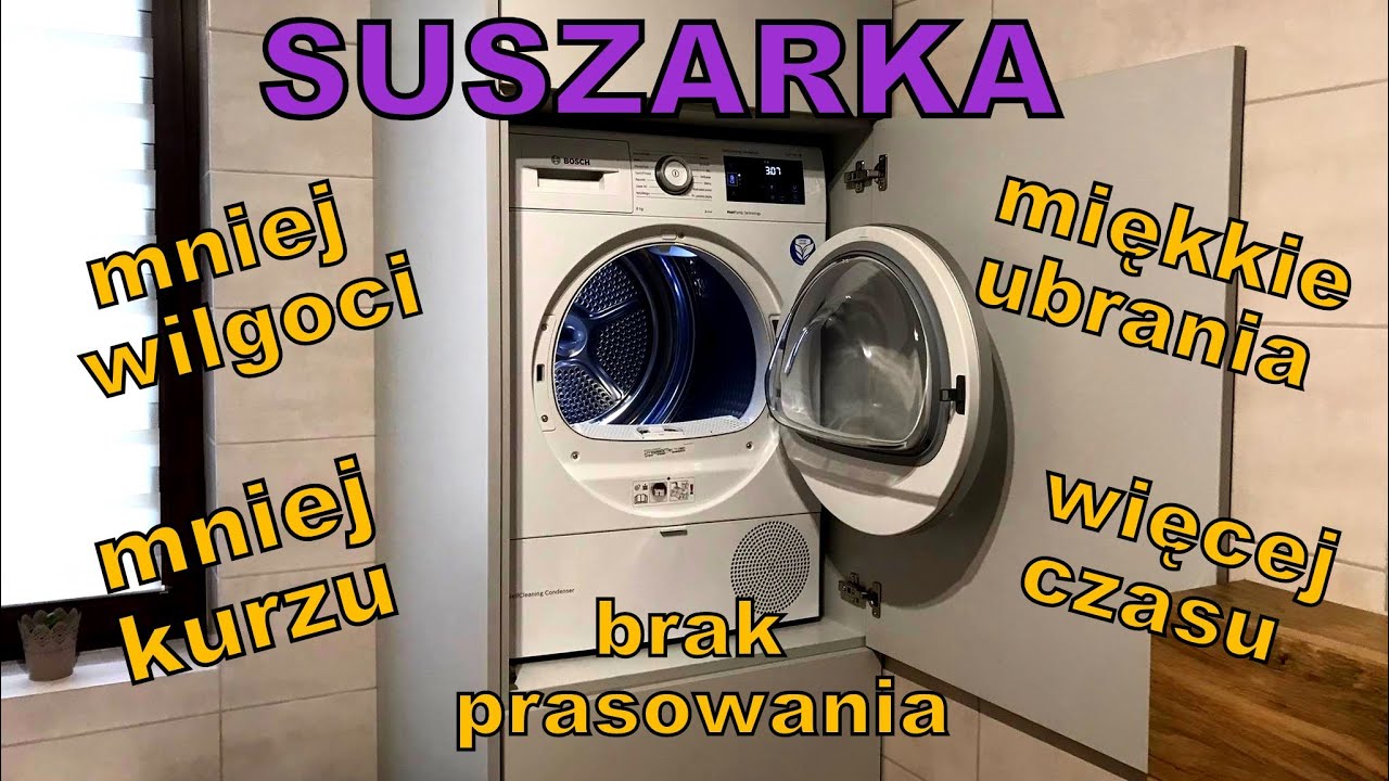 5 plus&oacute;w suszarki bębnowej do ubrań / opinia po 3 latach użytkowania / Bosch  WTW876E0PL