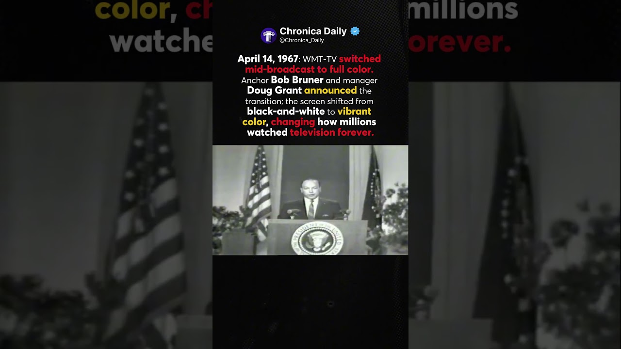 📡 Live color broadcasting was once considered a breakthrough ✨
