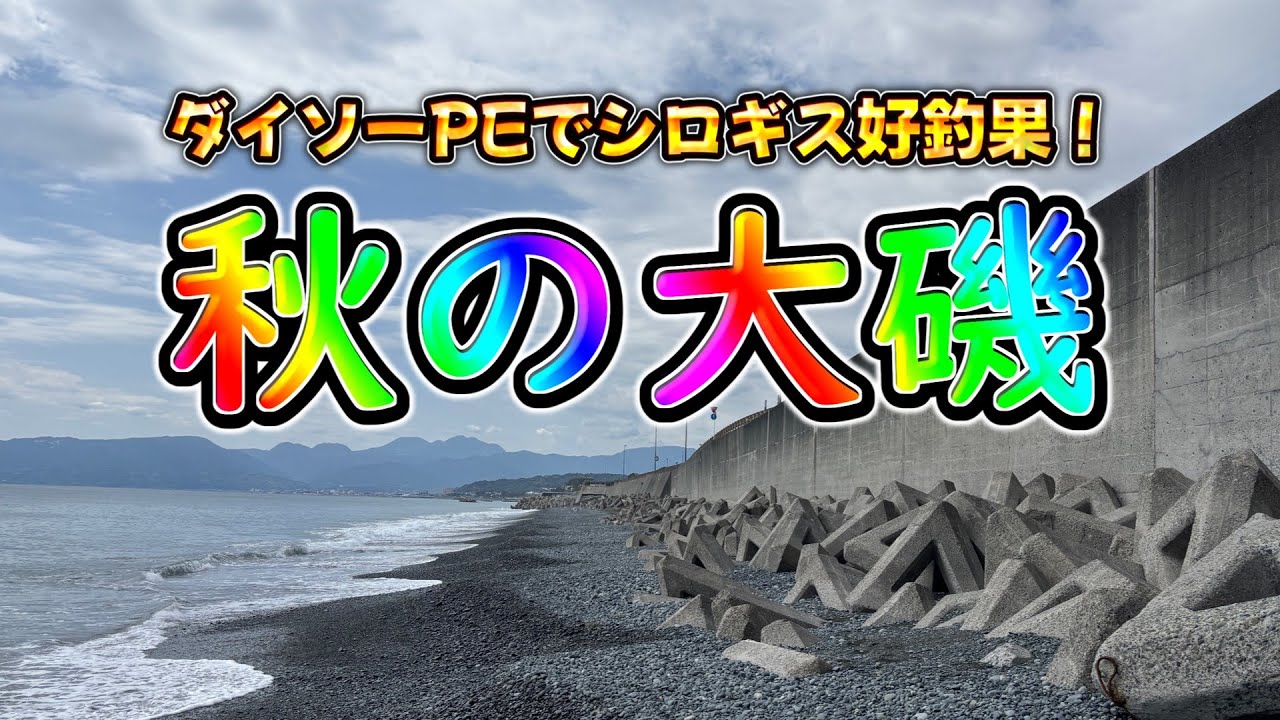 【ゆっくり実況】ダイソーPEで釣る湘南大磯海岸！予定外の好釣果！秋の大磯海岸でシロギス釣り
