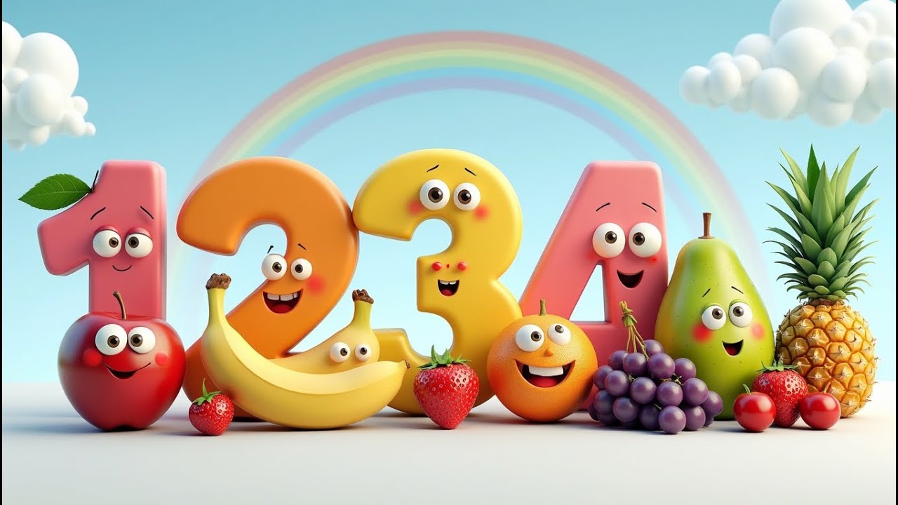Numbers 1 to 10 with Fruits 🍎🍌 | Fun Counting Song for Kids | Devishu Kids