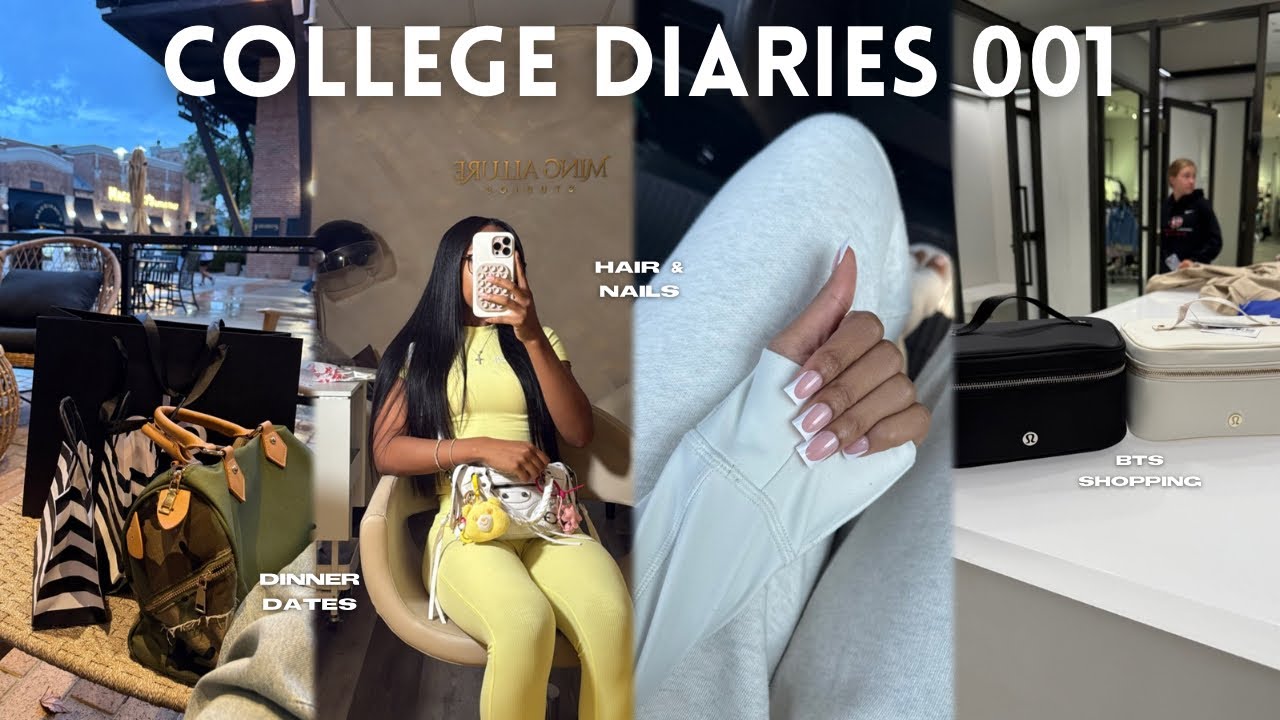 COLLEGE DIARIES 001| prep w me, hair + nails, bts shopping, dinner dates, NCCU’S newest bombshell|