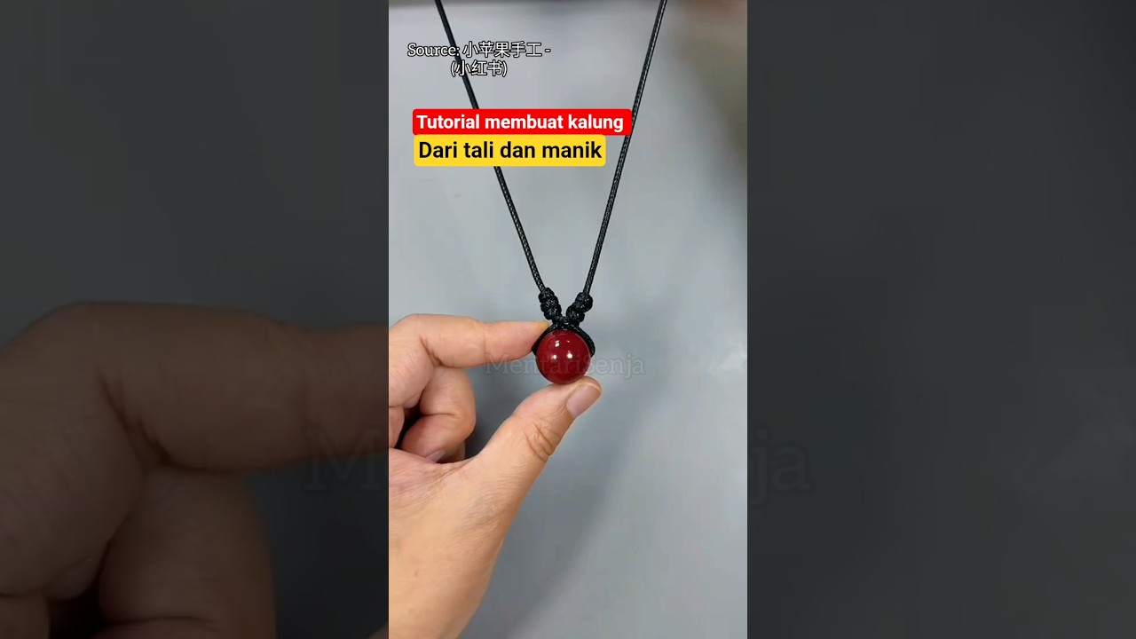 Waw dari tali bisa jadi kalung #trending #diy #tutorial