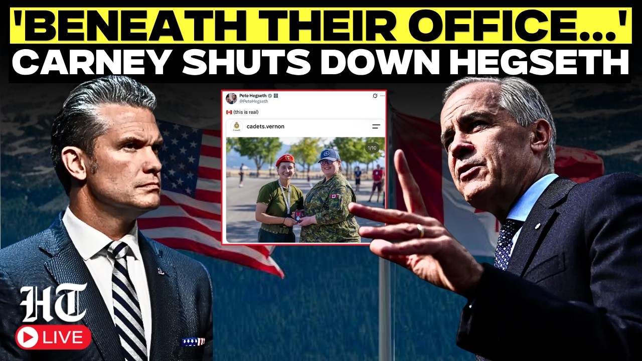 US Canada Trade War LIVE: Mark Carney BRUTALLY Takes Down Hegseth Over Canada's Military Insult