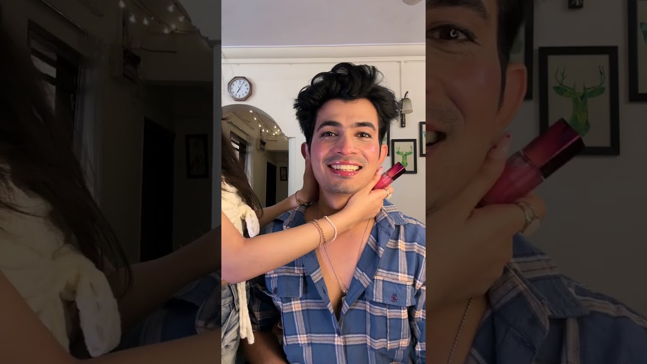 Makeup Challenge on him 💄🎀