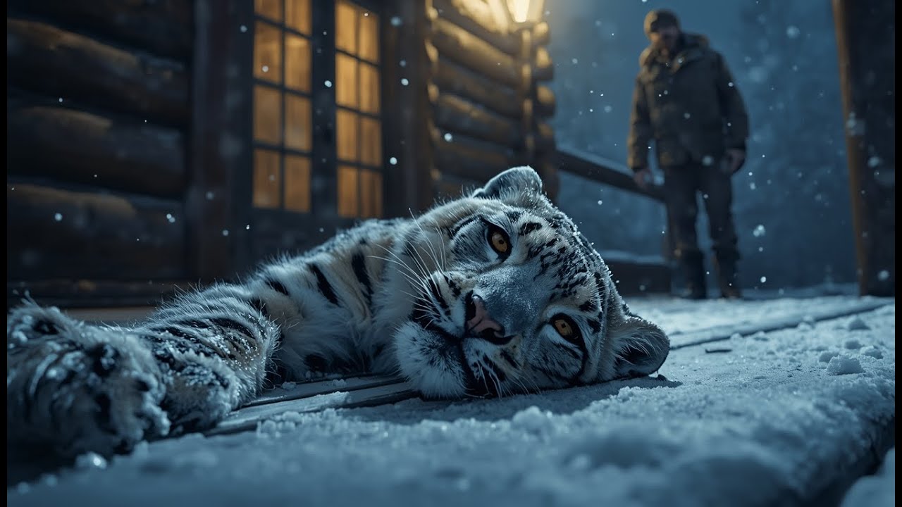 Stranded Snow Leopard Appeared on His Cabin Porch — Mark Couldn’t Believe What Happened Next