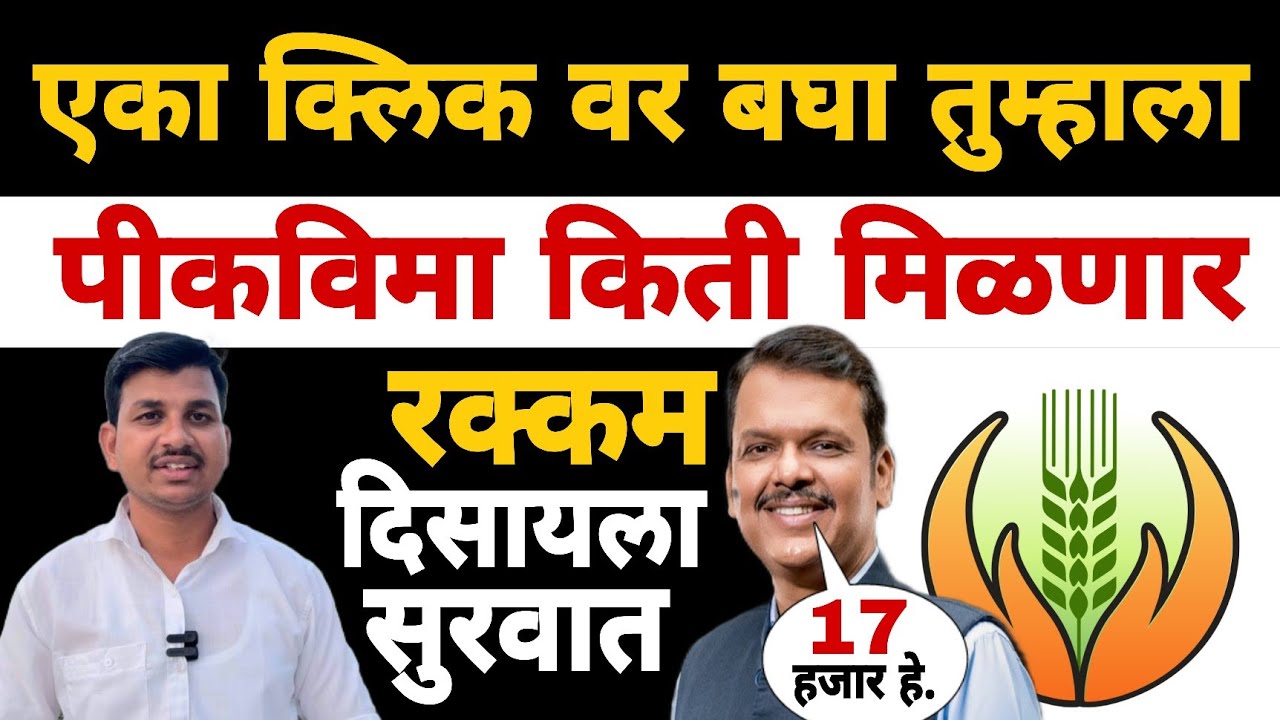 एका क्लिकवर बघा तुम्हाला पीकविमा किती येणार | Dnyaneshwar Kharat Patil