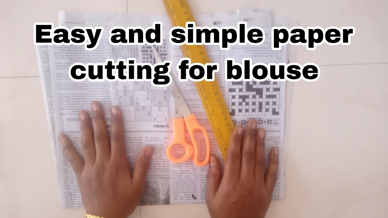அளவு பிளவுஸ் வைத்து easy paper cut for stitching/ easy blouse cutting tamil