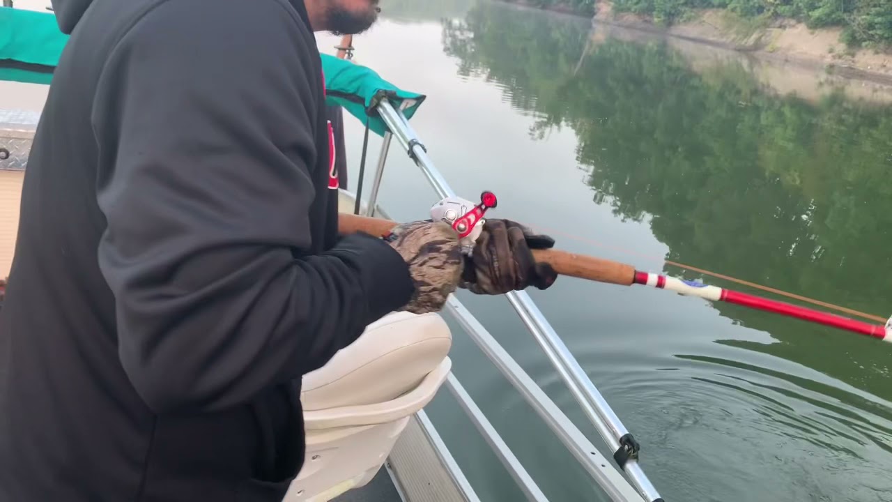 Dragging for catfish at West Branch  State Park Ohio