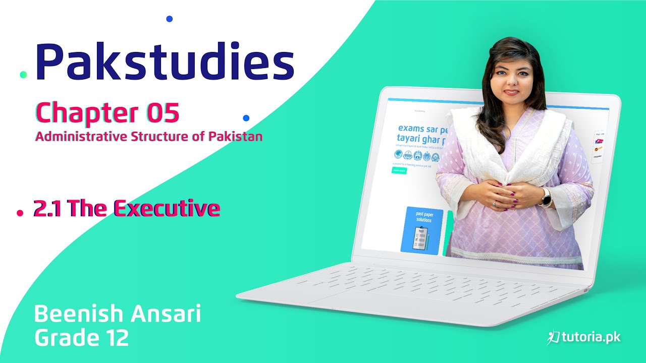Pak Studies Class 12 | Chapter 5 | Topic 2.1 | The Executive | in urdu | tutoria.pk