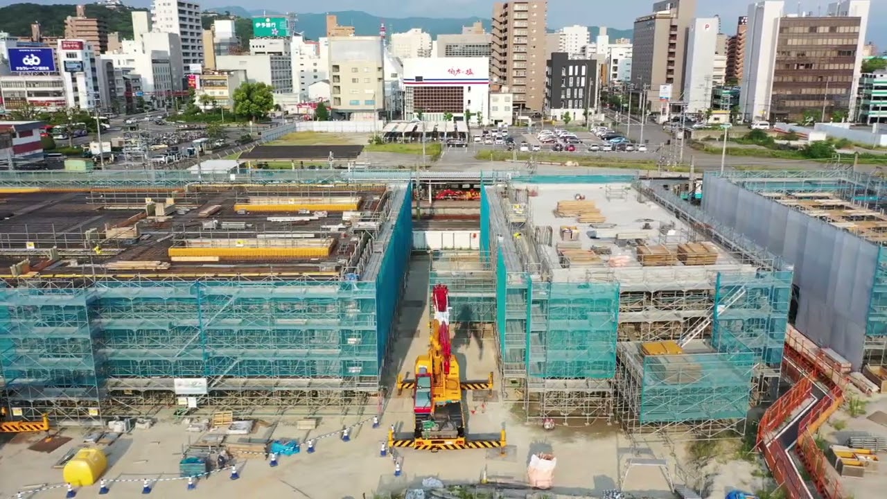 2022 8 11松山駅周辺高架工事空撮Ｖ13