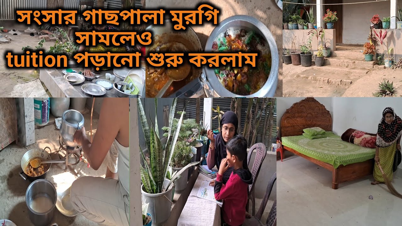 সংসার গাছপালা মুরগি সামলেও টিউশন পড়ানো শুরু করলাম ll Village life 