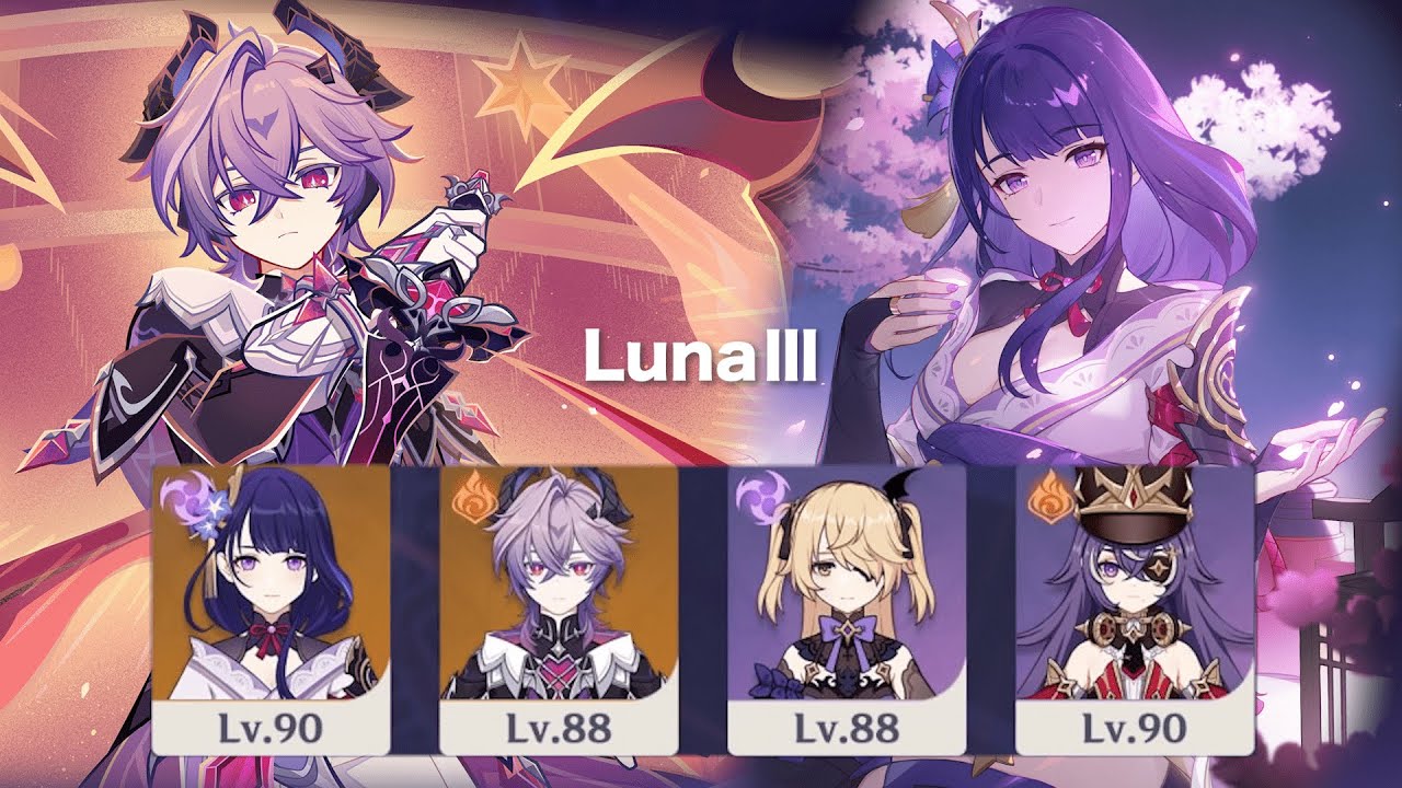 【原神】雷電&ドゥリンの過負荷パのみで攻略｜螺旋12層 Luna3【Genshin Impact】