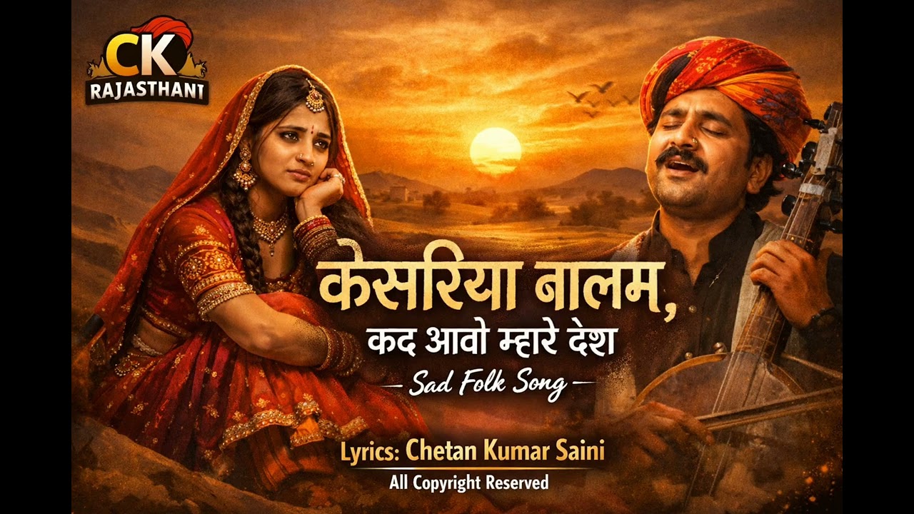 केसरिया बालम, कद आवो म्हारे देश 💔 | Rajasthani Sad Folk Song 2026 | CK Rajasthani