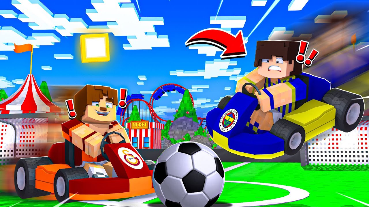 ARABA FUTBOLU GOLÜ ATAN KAZANIR - MİNECRAFT GERÇEK HAYAT - KASABACRAFT