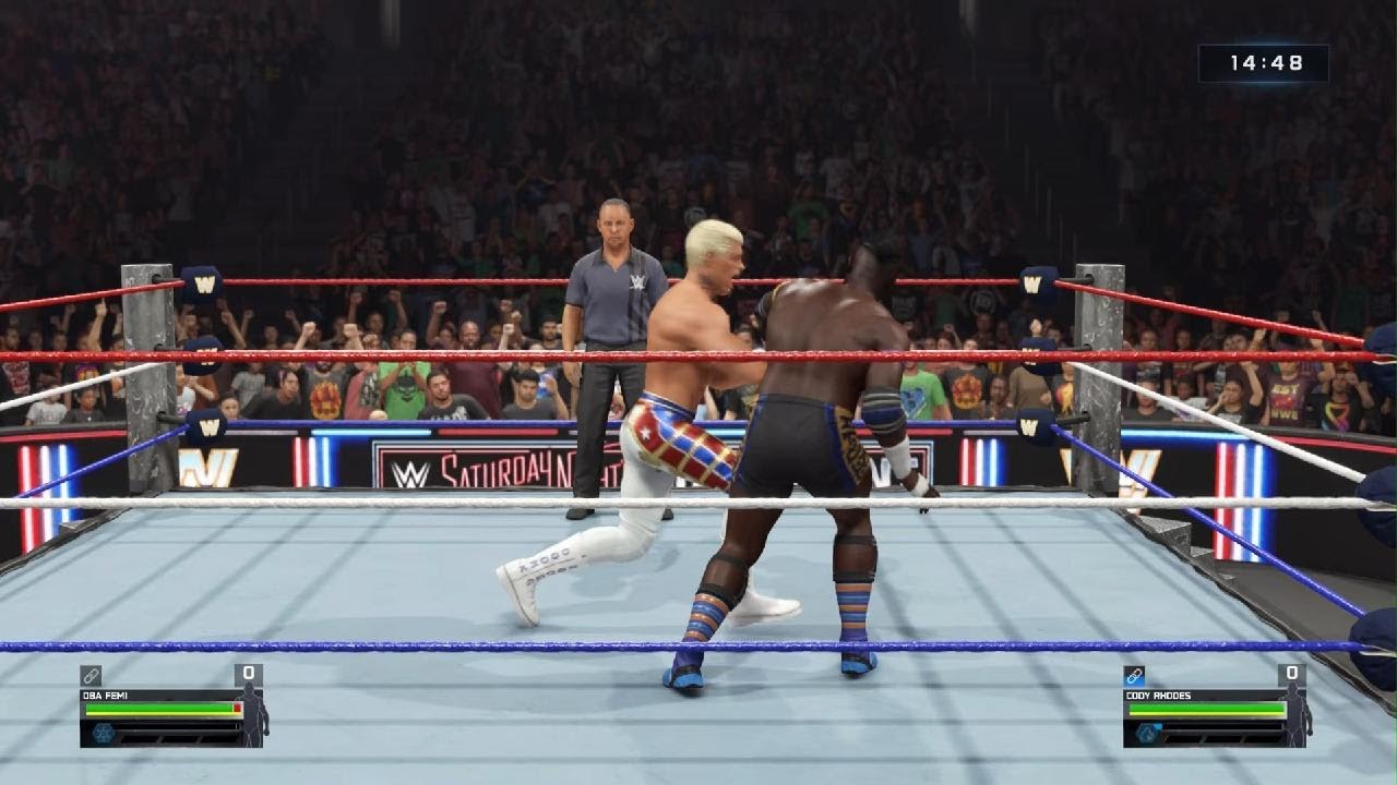WWE 2K25. Oba Femi VS Cody Rhodes. Iron match
