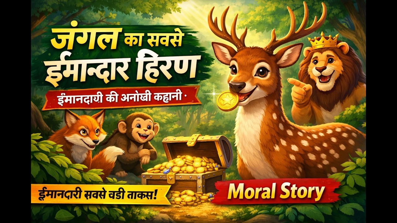 जंगल का सबसे ईमानदार हिरण | ईमानदारी की अनोखी कहानी | Moral Story in Hindi