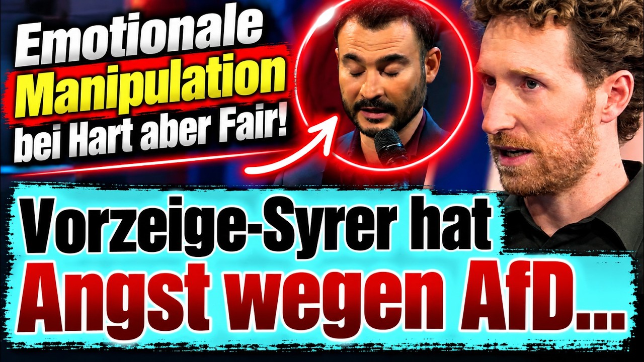 Like a walk-on role.. Model Syrian & left-wing NGO worker expresses fear of AfD on Hart aber Fair..