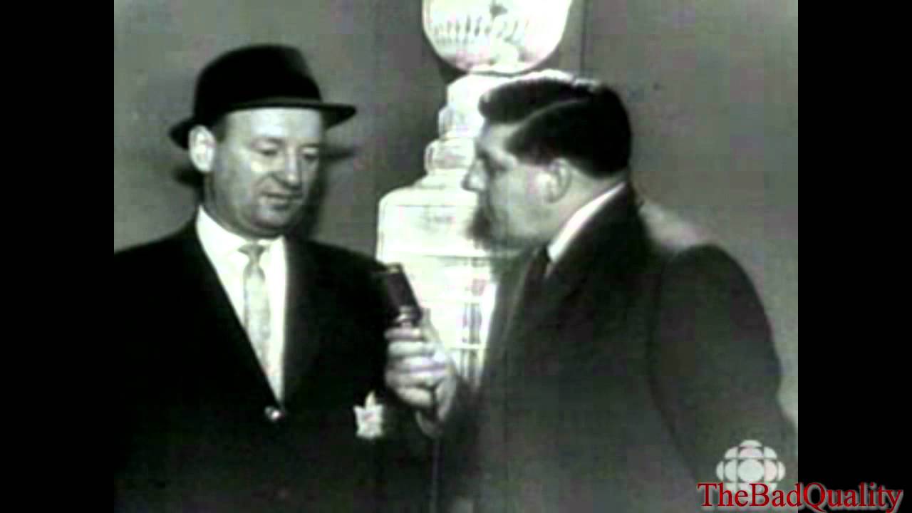 Punch Imlach shares his thoughts at intermission [1962]