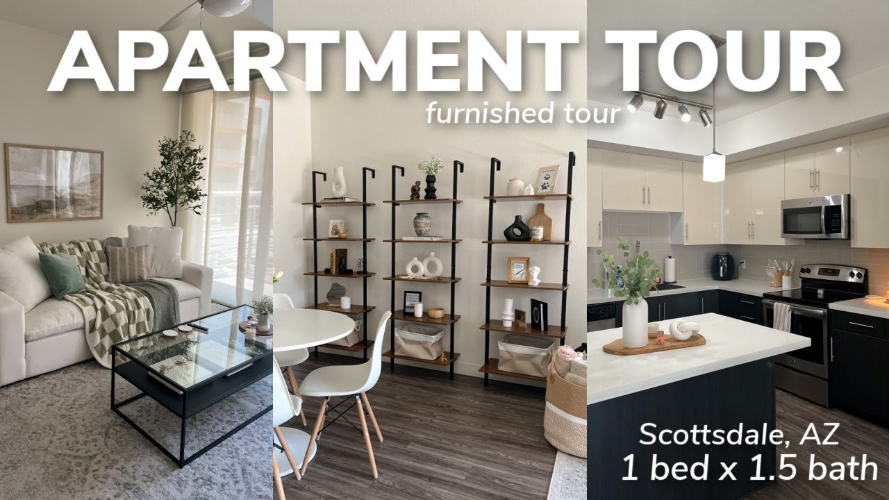 FURNISHED APARTMENT TOUR : 1 bed x 1.5 bath in Scottsdale, AZ