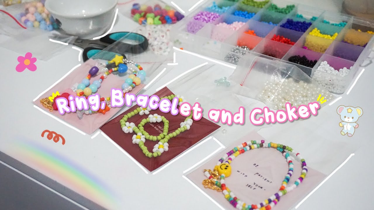 BEADS | Choker, Bracelet, Ring, Necklace | DIY 💖🧸