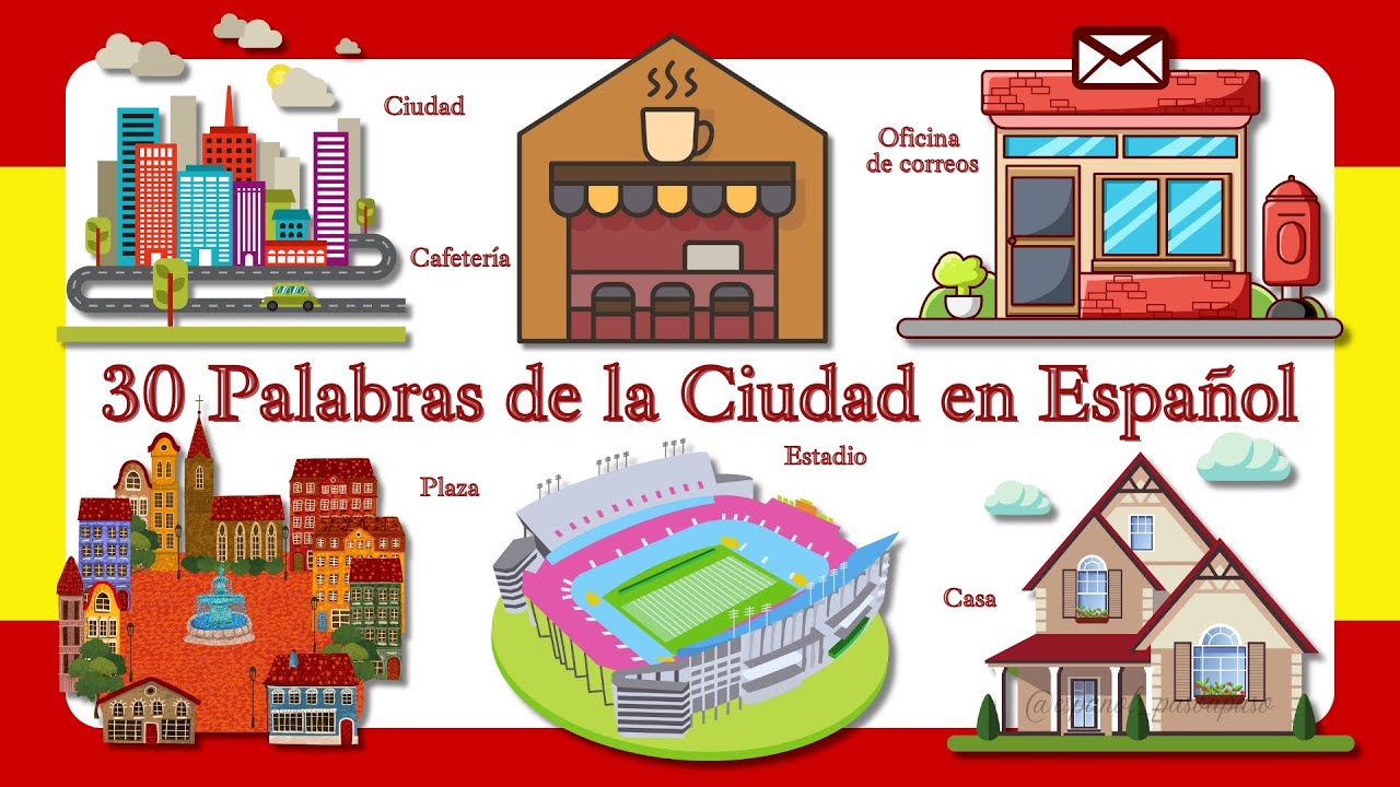30 Palabras de la Ciudad en Español | 30 City Vocabulary Words in Spanish & English