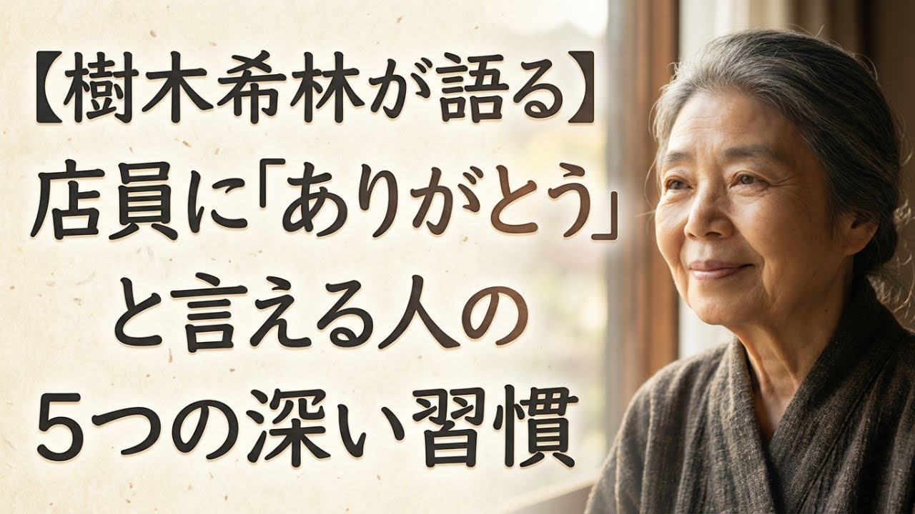 【樹木希林】店員に「ありがとう」と言える人が持つ5つの特徴。人間関係がうまくいく、心が豊かになる習慣。