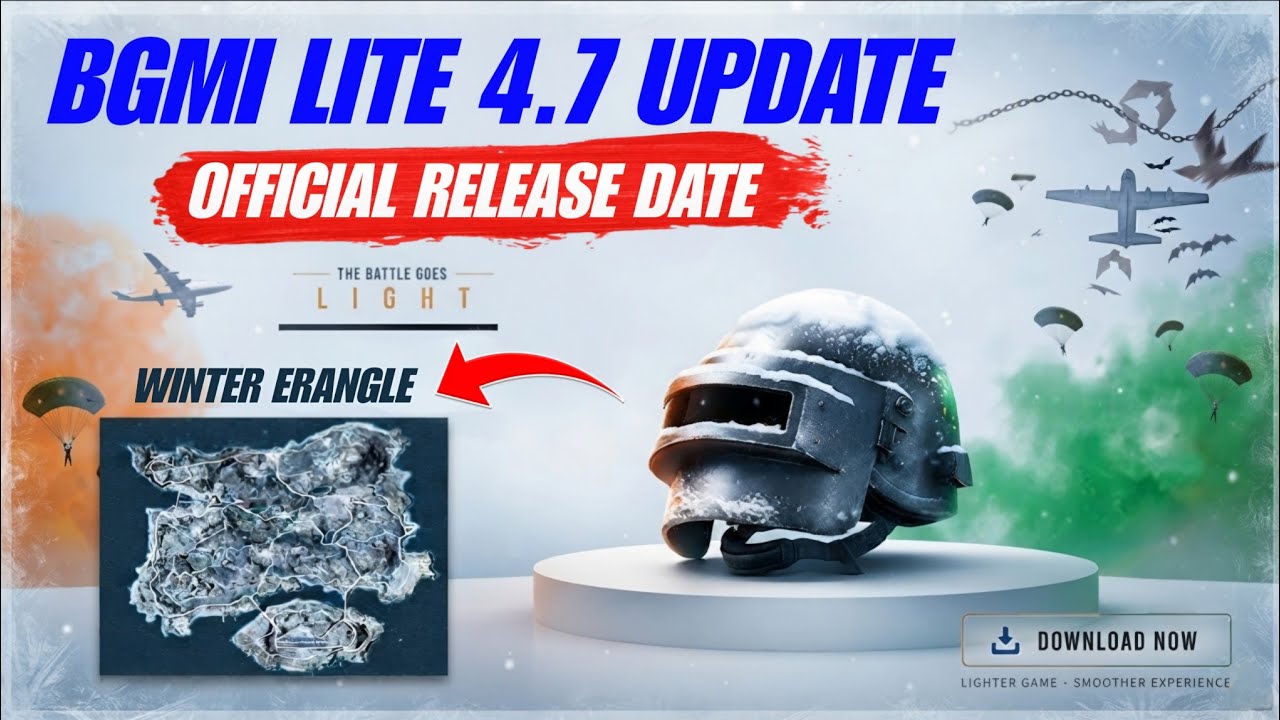 BIG NEWS! 🚨 BGMI Lite 4.7 New Update & Release Date | Winter Erangel Map 🥶 BGMI Lite News
