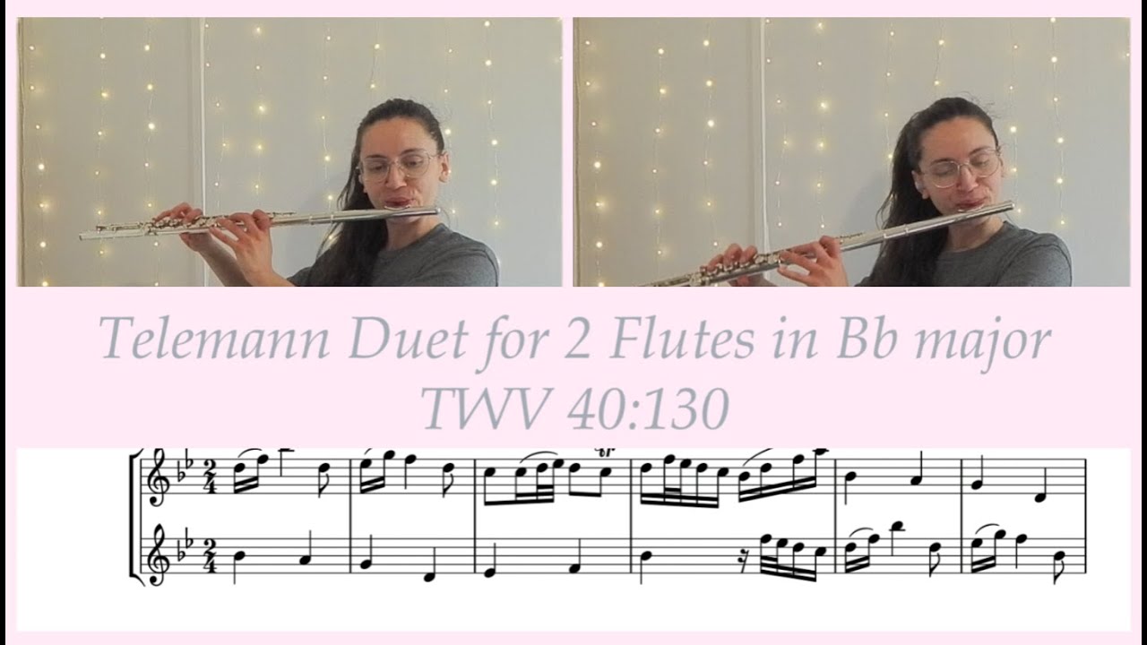 Telemann: Duet for 2 Flutes in Bb major, TWV 40:130