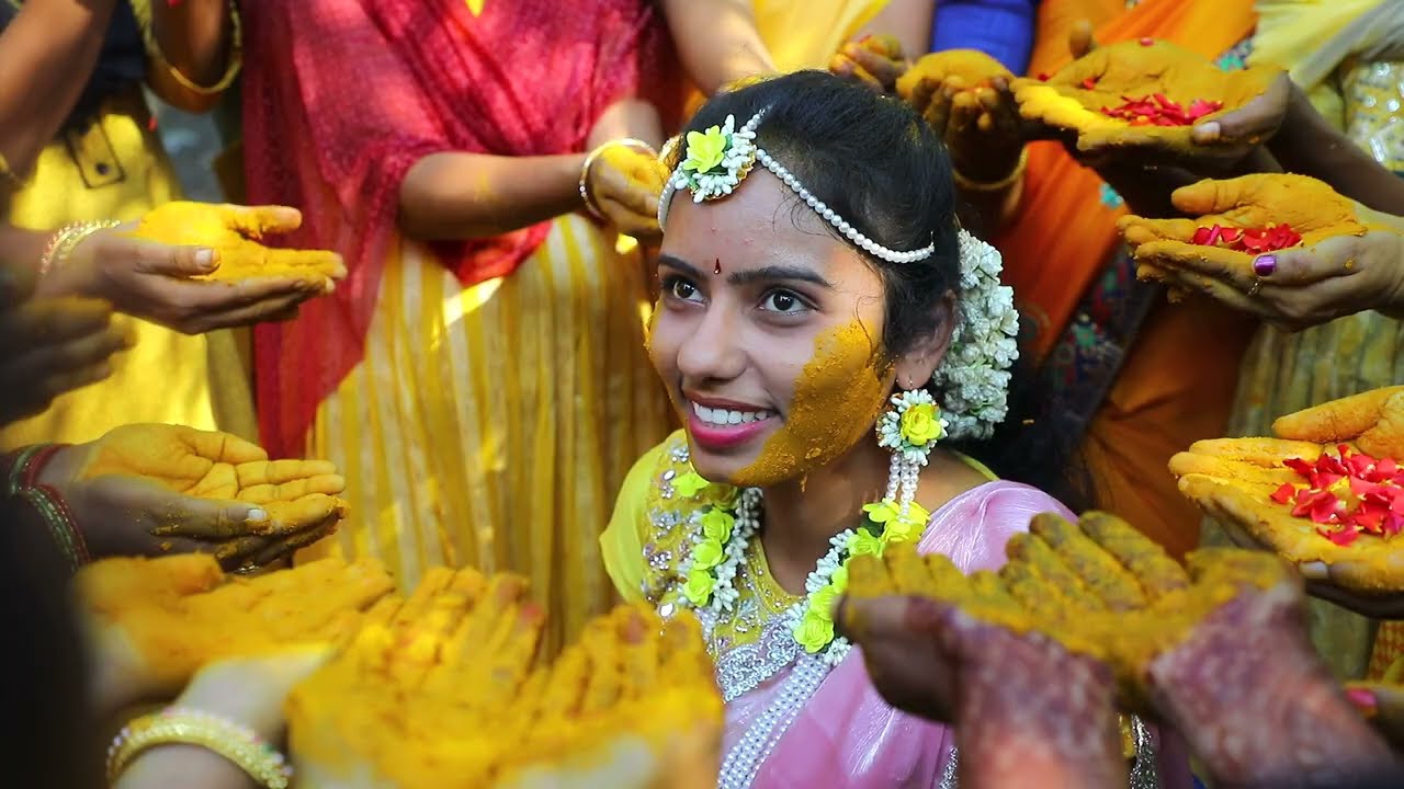 Beautiful Haldi Highlights of KALPANA💛 | Telugu Bride
