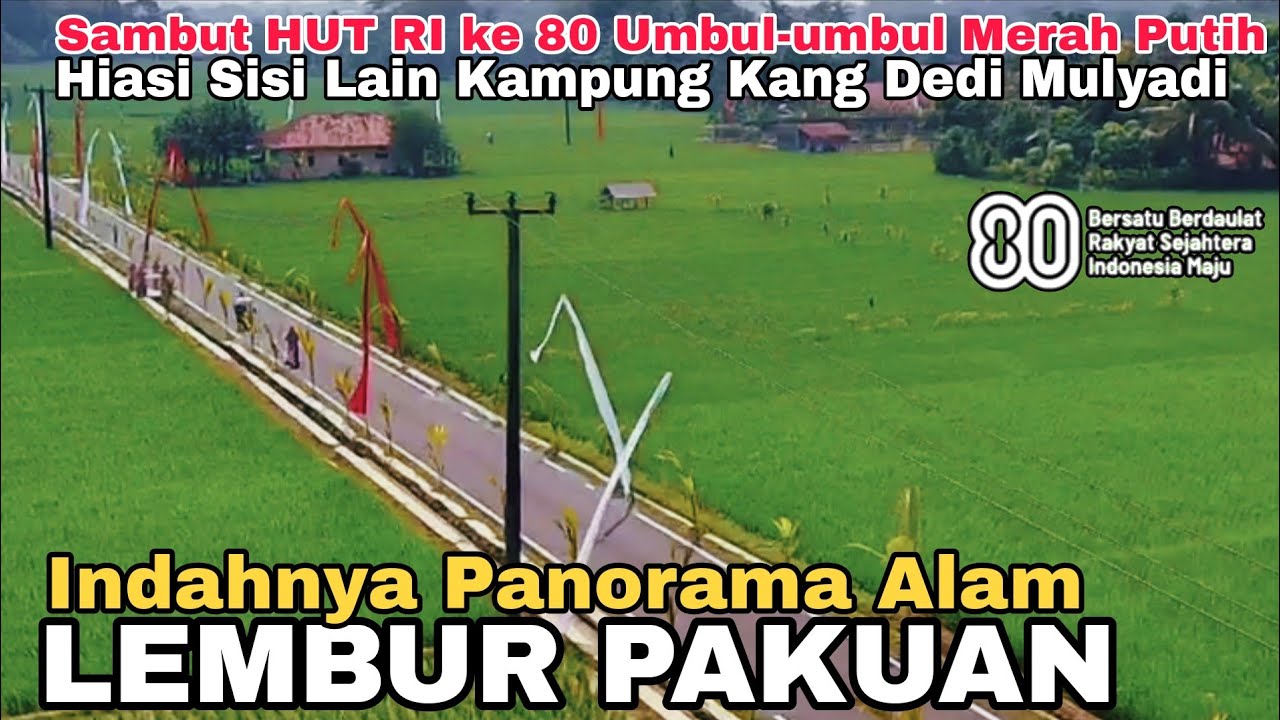 Semakin EKSOTIS‼️ Sawah Viral Lembur Pakuan Subang Sambut HUT RI ke 80 di Kampung Kang Dedi Mulyadi