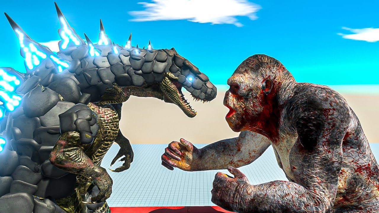 Godzilla Fights KingKong at Golden Gate Bridge - Animal Revolt Battle Simulator