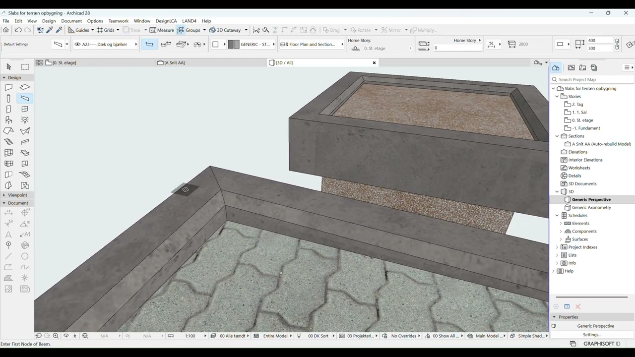 Archicad-kursus: Basis 19 – Modellering af kantsten