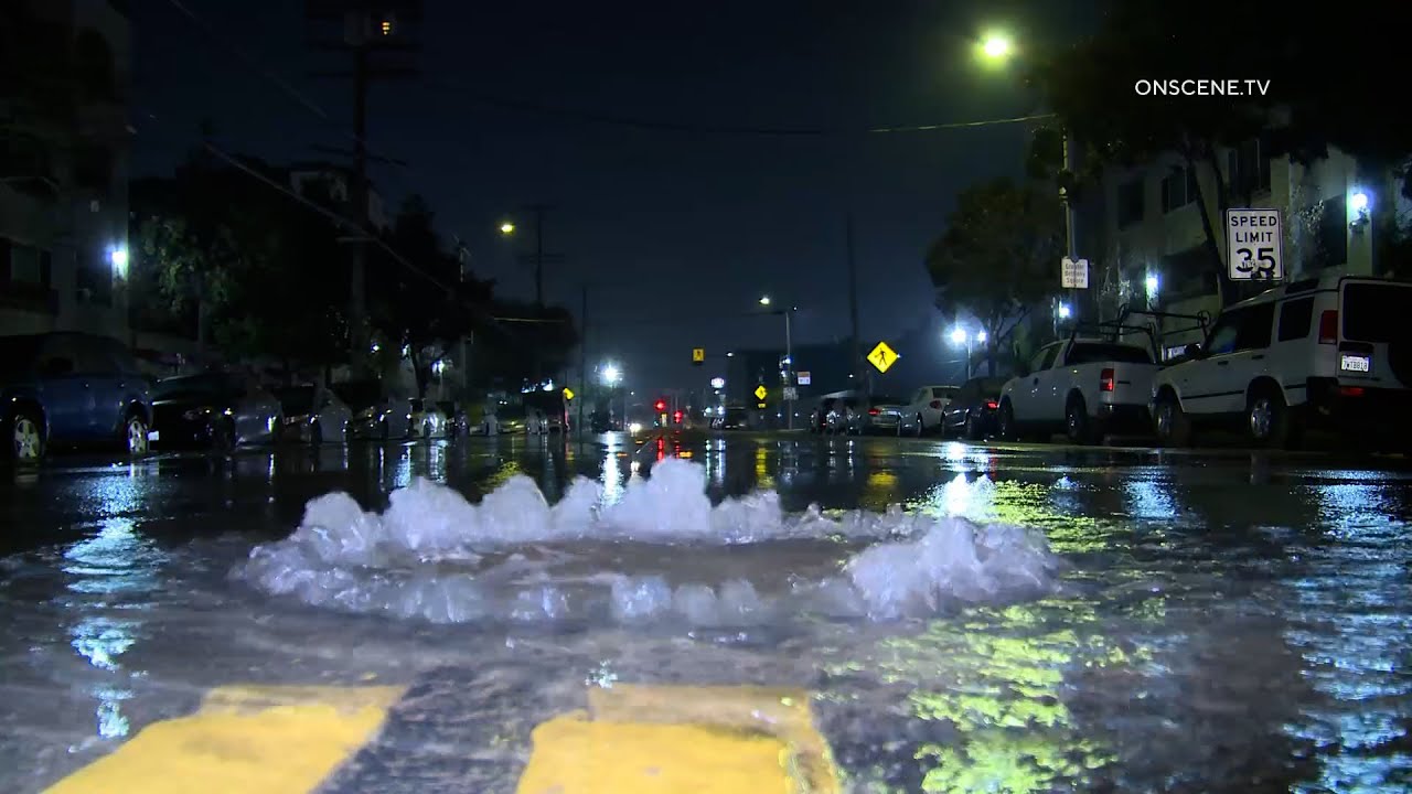 South LA Water Main Break Floods Area