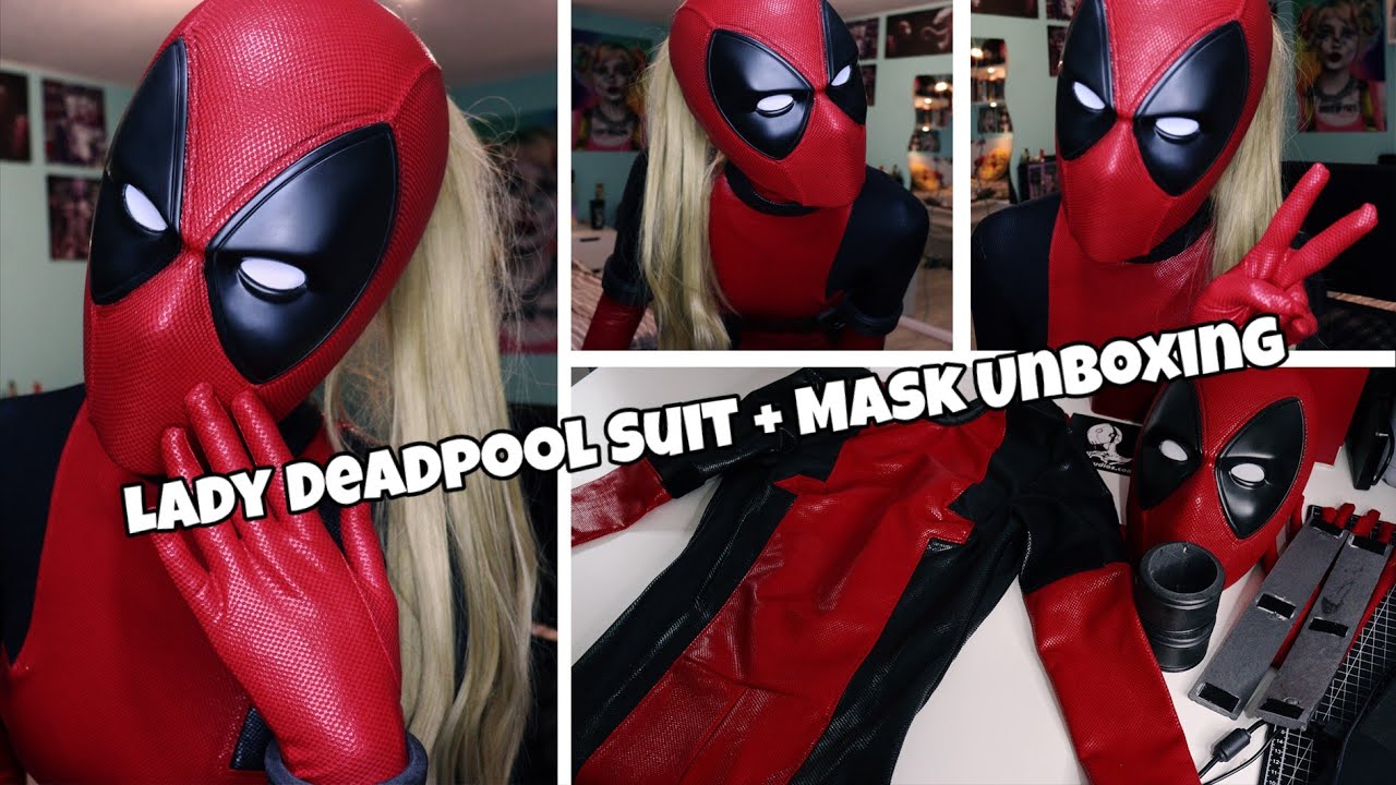Lady Deadpool Suit + Mask unboxing & review (by Ilustrastudios)