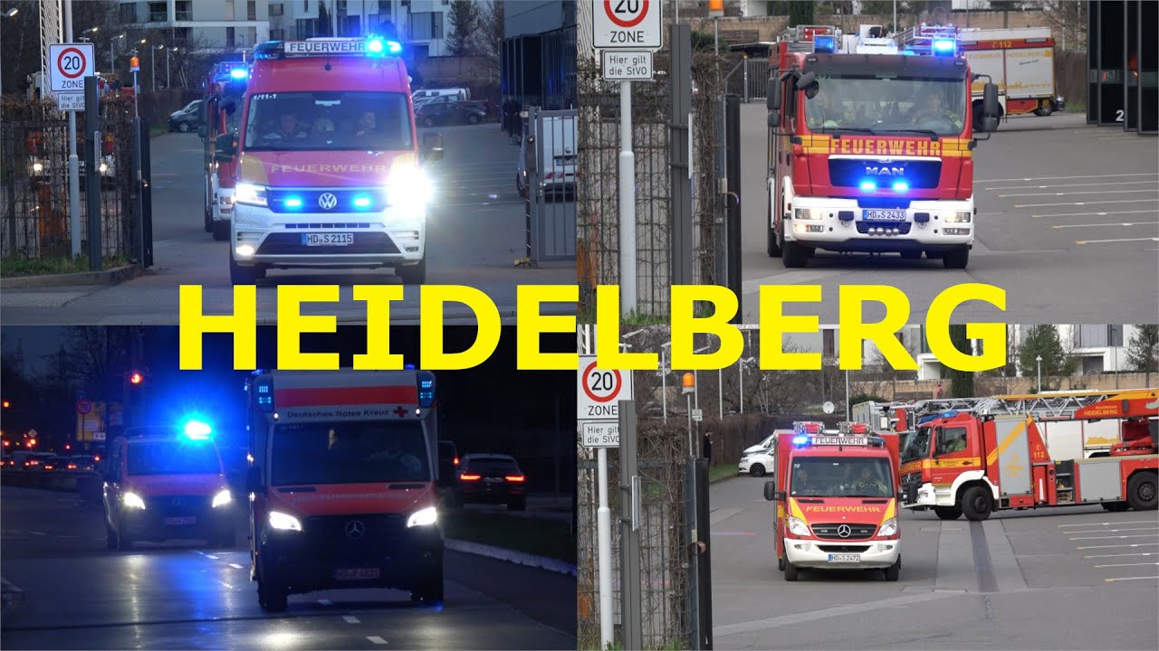[AUF EINSATZFAHRT GEBLITZT] Einsatzfahrten von Feuerwehr, Rettungsdienst und Polizei in Heidelberg