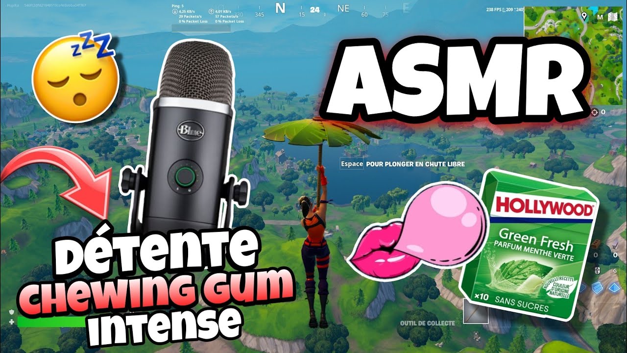 ASMR FRANÇAIS • DÉTENTE ULTIME CHEWING-GUM INTENSE ET BRUITS DE BOUCHES SUR FORTNITE OG 😴💤 (handcam)