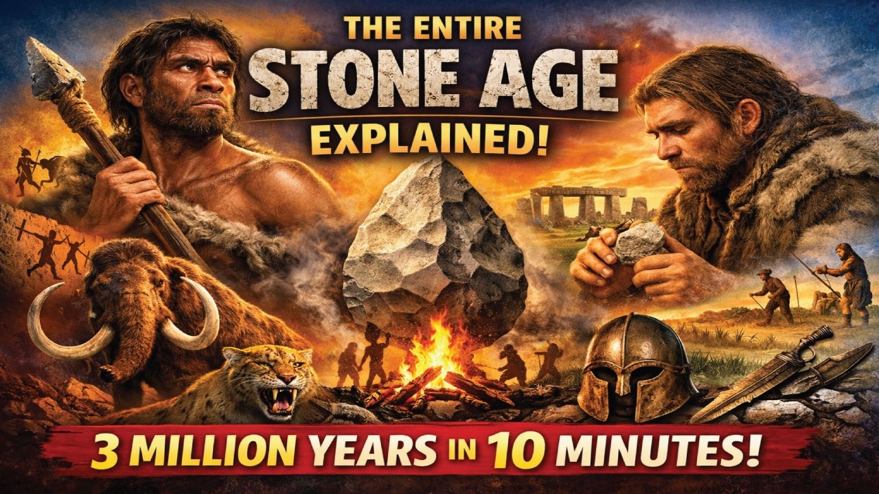 The Entire Stone Age Explained: 3 Million Years of Human History in Just 10 Minutes!
