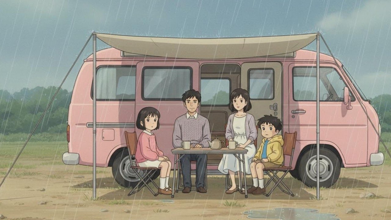 A Gentle Camping Trip in the Rain | Ghibli Anime Life