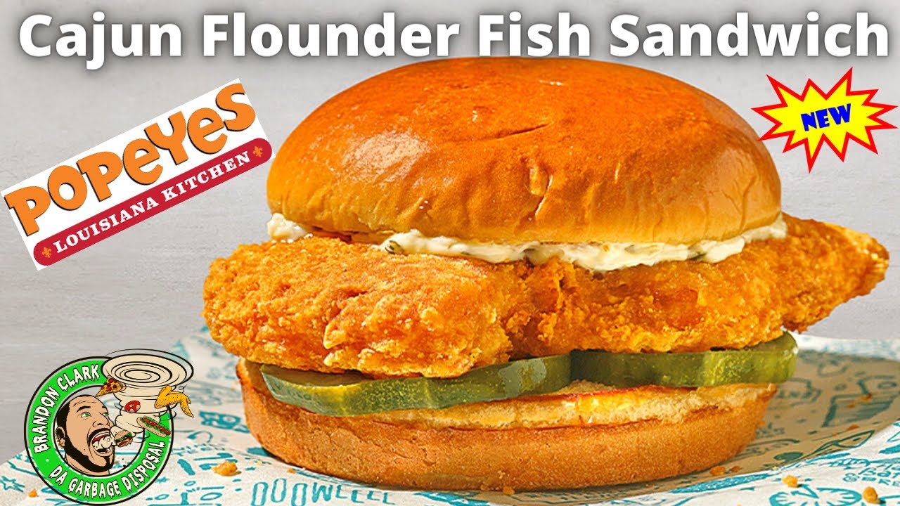 New Popeyes Cajun Flounder Fish Sandwich Review