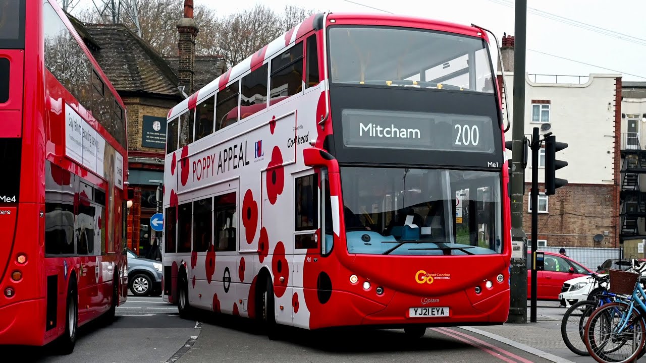 London's Buses around Colliers Wood Station 24th November 2021